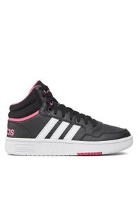 Adidas - adidas Sneakersy Hoops 3.0 Mid Shoes IG7896 Czarny. Kolor: czarny. Materiał: skóra