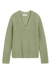 Marc O'Polo Sweter 506 6059 60097 Zielony Slim Fit. Typ kołnierza: polo. Kolor: zielony. Materiał: bawełna