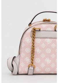 Guess plecak damski kolor różowy mały wzorzysty. Kolor: różowy #2