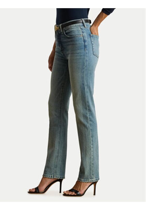 Lauren Ralph Lauren - LAUREN RALPH LAUREN Jeansy 200P03646001 Niebieski Straight Fit. Kolor: niebieski