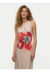 Vero Moda Sukienka letnia Reba 10345415 Beżowy jasny Regular Fit. Kolor: beżowy. Materiał: syntetyk. Sezon: lato #3