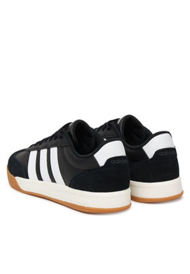 Adidas - adidas Sneakersy Vl Court 00S HQ0052 Czarny. Kolor: czarny. Materiał: skóra, zamsz