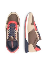 U.S. Polo Assn. Sneakersy NOBIL011M/CNH1 Khaki. Kolor: brązowy. Materiał: materiał