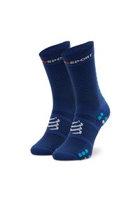 Compressport Skarpety wysokie unisex Pro Racing Socks V4.0 Run High XU00046B_533 Granatowy. Kolor: niebieski. Materiał: materiał #1