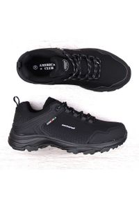 Buty sportowe trekkingowe młodzieżowe softshell czarne American Club. Kolor: czarny. Materiał: softshell #2