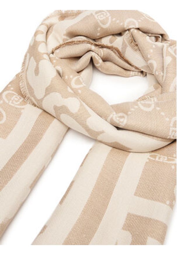 Liu Jo Szal Stola Jacquard Mon 2F5040 T0300 Beżowy. Kolor: beżowy. Materiał: wiskoza, materiał