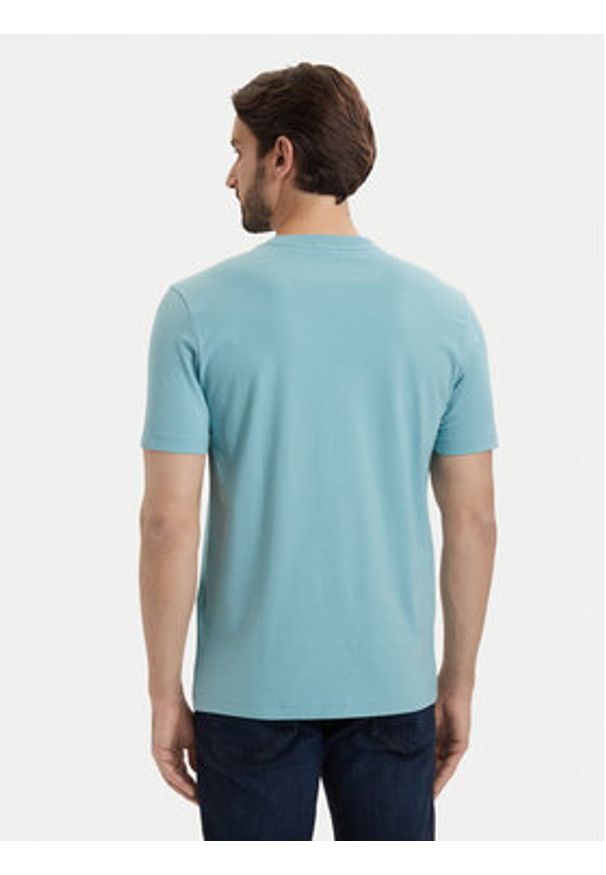 BOSS T-Shirt Tee 50506373 Turkusowy Regular Fit. Kolor: turkusowy. Materiał: bawełna