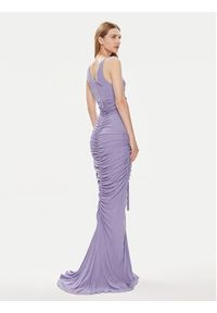 Elisabetta Franchi Sukienka wieczorowa AB-590-42E2-V780 Fioletowy Regular Fit. Kolor: fioletowy. Materiał: wiskoza. Styl: wizytowy #3