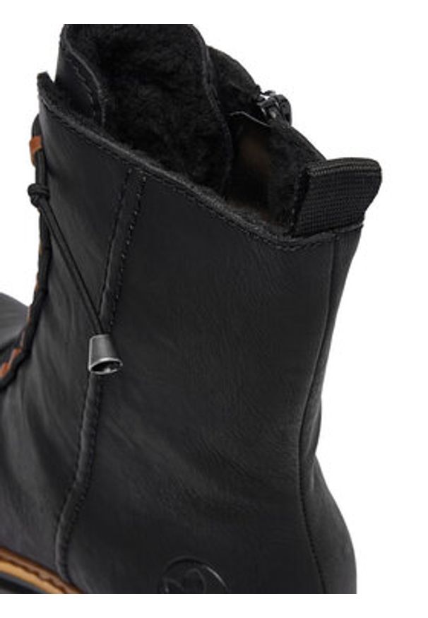 Rieker Trzewiki CEO-72653-00 Czarny. Kolor: czarny. Materiał: materiał, syntetyk