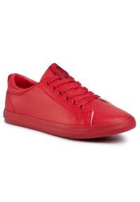 BIG STAR SHOES - Tenisówki Big Star Shoes DD274686 Red 1. Kolor: czerwony. Materiał: skóra