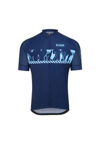KEADA SPORTS - Damska koszulka rowerowa z krótkim rękawem – Signal One. Kolor: niebieski. Długość rękawa: krótki rękaw. Długość: krótkie. Sport: kolarstwo