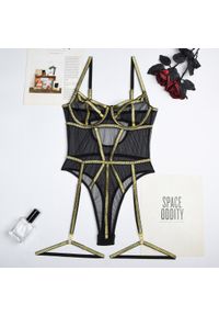 Intica - Body z siateczką i błyszczącą nitką na wieczorne wyjścia Semire. Kolor: wielokolorowy. Materiał: materiał #1