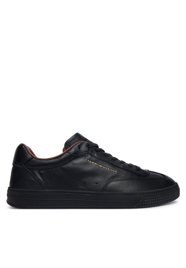 TOMMY HILFIGER - Tommy Hilfiger Sneakersy Th Lo Lux Lth Sneaker FM0FM05996 Czarny. Kolor: czarny. Materiał: skóra