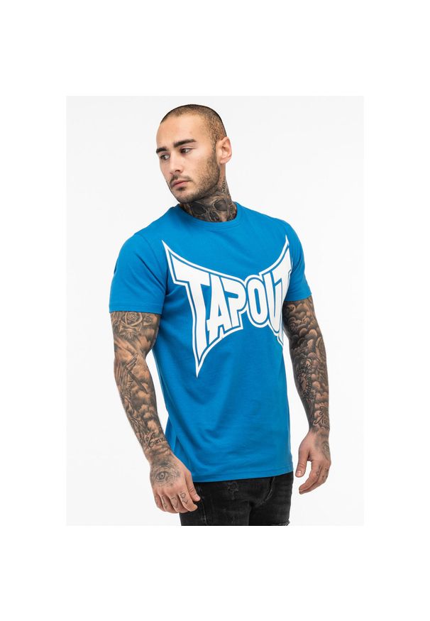 TAPOUT - T-shirt o klasycznym kroju Tapout Logo. Kolor: niebieski, biały, wielokolorowy. Materiał: bawełna