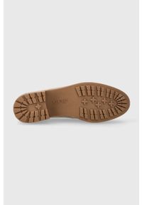 Lauren Ralph Lauren mokasyny zamszowe Wren damskie kolor beżowy na płaskim obcasie 802912324001. Kolor: beżowy. Materiał: zamsz. Obcas: na obcasie. Wysokość obcasa: niski #3