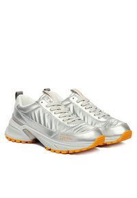 Calvin Klein Sneakersy Hike Runner Lace Up Pearl Ny YW0YW02043 Srebrny. Kolor: srebrny. Materiał: skóra #4