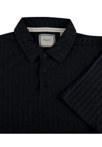 Koszulka Polo, Męska, z Dzianiny - Brave Soul - Czarna. Okazja: na co dzień. Typ kołnierza: polo. Kolor: czarny. Materiał: elastan, poliester. Styl: casual #3