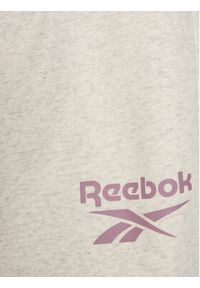 Reebok Spodnie dresowe Identity Logo HM3903 Beżowy Regular Fit. Kolor: beżowy. Materiał: bawełna