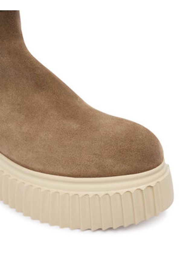 AGL Botki Milagros D751503PGKI014G588 Brązowy. Kolor: brązowy. Materiał: skóra, zamsz