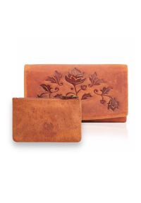 Zestaw prezentowy PAOLO PERUZZI pomarańczowy ZUP-36-OR. Kolor: pomarańczowy. Materiał: skóra #1