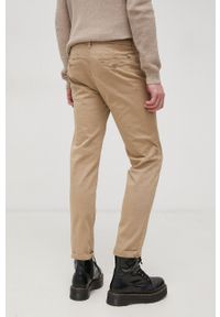 Only & Sons Spodnie męskie kolor beżowy dopasowane. Kolor: beżowy. Materiał: tkanina, bawełna. Wzór: gładki #4