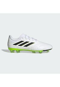 Adidas - Buty Copa Pure II.2 FG. Kolor: wielokolorowy, biały, czarny, żółty. Materiał: skóra. Sport: piłka nożna