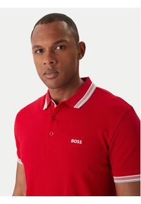 BOSS Polo Paddy 50469055 Czerwony Regular Fit. Typ kołnierza: polo. Kolor: czerwony. Materiał: bawełna #3