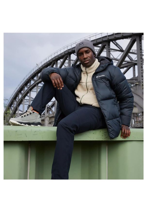 columbia - Kurtka Puchowa Męska Columbia Puffect Hooded Jacket. Kolor: czarny. Materiał: puch. Sezon: zima