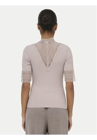 only - ONLY Bluzka Tilde 15335353 Beżowy Slim Fit. Kolor: beżowy. Materiał: wiskoza #7