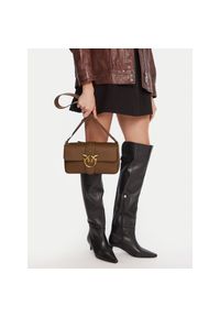 Pinko - Torebka PINKO. Kolor: brązowy #1