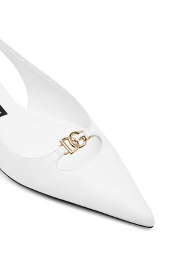 DOLCE & GABBANA - Dolce&Gabbana Sandały CG0795 A1953 Biały. Kolor: biały. Materiał: skóra