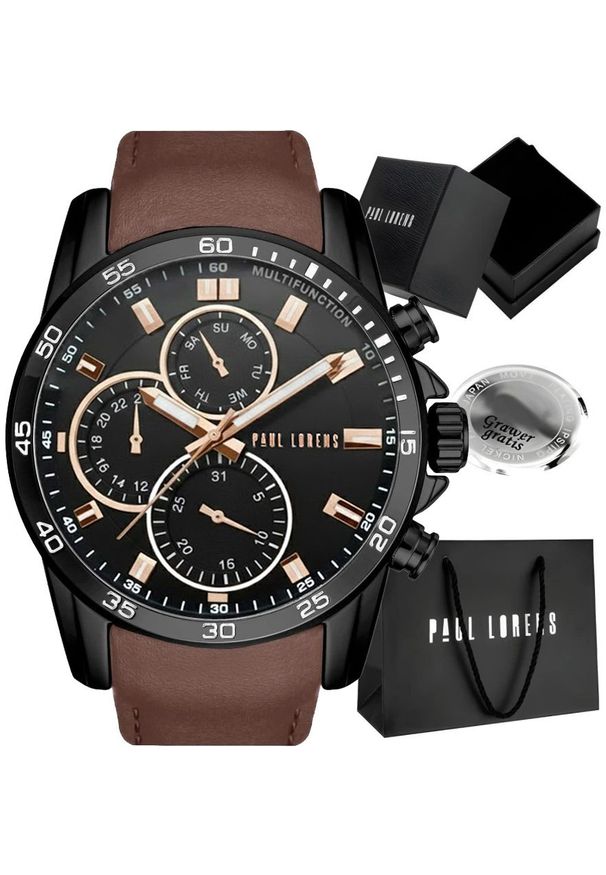Zegarek męski Paul Lorens MATIAS-1B3 z GRAWEREM