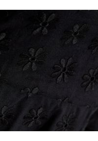 CAROLINE CONSTAS - Czarna sukienka z haftem Wren. Kolor: czarny. Materiał: bawełna. Wzór: haft. Typ sukienki: dopasowane. Długość: mini