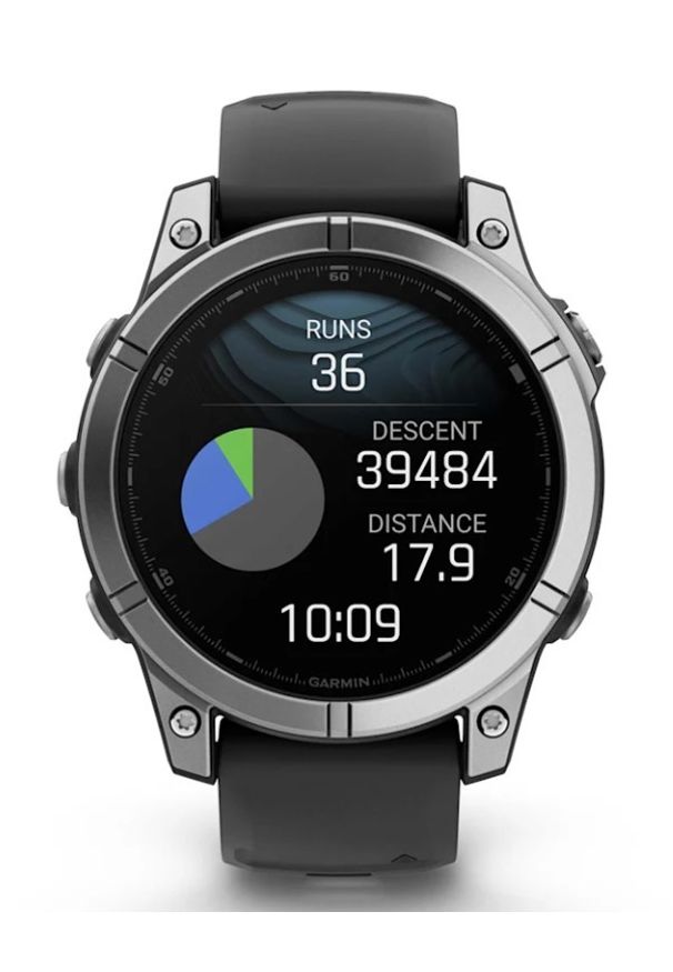 GARMIN - Garmin Fenix E 47mm Srebrny. Kolor: srebrny. Materiał: włókno. Styl: sportowy, militarny