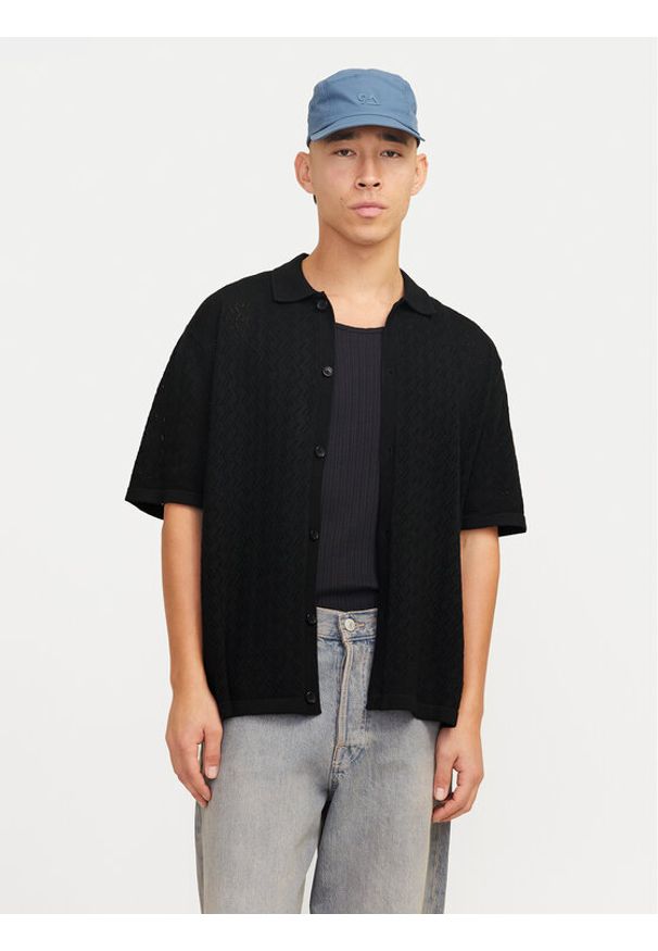 Jack & Jones Koszula Tyler 12272863 Czarny Loose Fit. Kolor: czarny. Materiał: bawełna