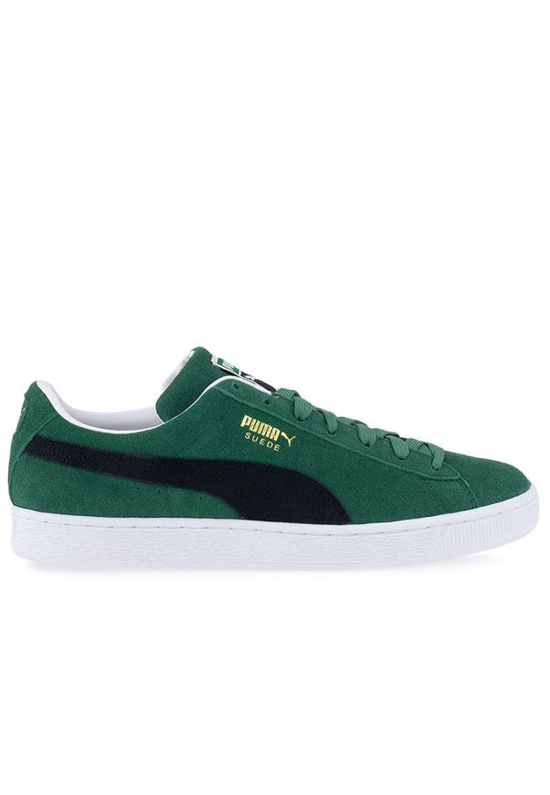 Buty Puma Suede Classic XXI 37491567 - zielone. Kolor: zielony. Materiał: zamsz, skóra, guma. Szerokość cholewki: normalna. Model: Puma Suede. Sport: tenis