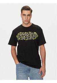 Karl Kani T-Shirt Woven Signature Heat 60300355 Czarny Regular Fit. Kolor: czarny. Materiał: bawełna