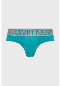 Calvin Klein Underwear slipy (3-pack) męskie kolor czarny. Kolor: srebrny. Materiał: materiał, włókno #7