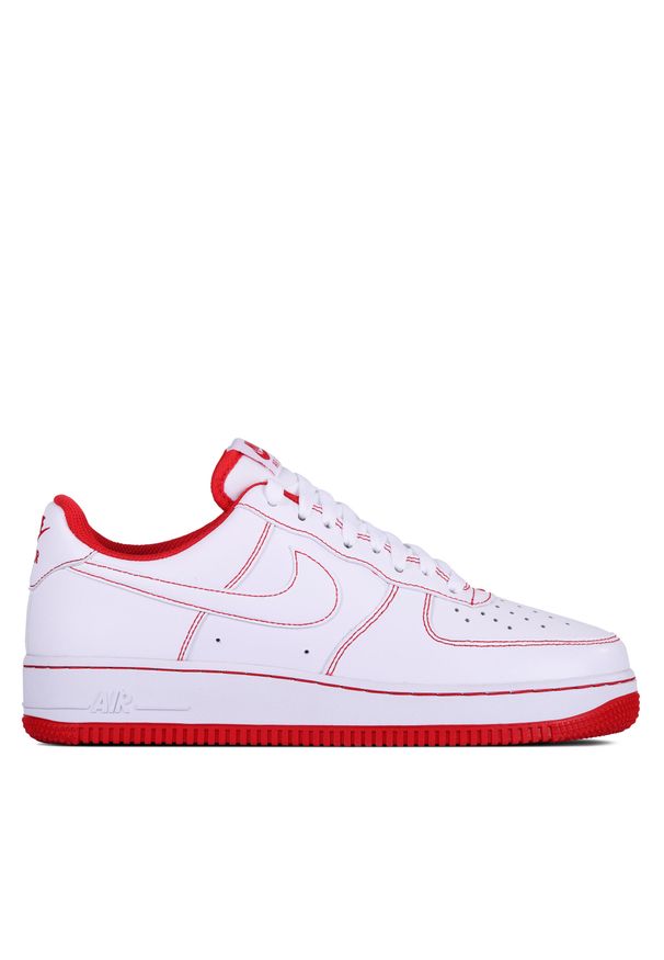 Nike - Buty do koszykówki męskie nike air force 1 low '07 white bloodline. Kolor: biały. Materiał: guma, materiał, skóra. Model: Nike Air Force. Sport: koszykówka
