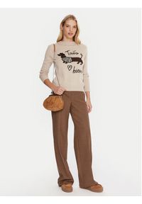 Weekend Max Mara Sweter Nitra 2525366292 Beżowy Regular Fit. Kolor: beżowy. Materiał: syntetyk #4