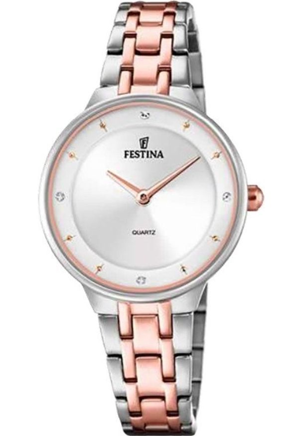 Zegarek Festina Zegarek damski Festina F20626-1 CYRKONIE srebrny. Kolor: srebrny