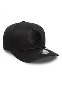 PSG - New Era czapka z daszkiem Cap Paris Saint-Germain czarna. Kolor: czarny