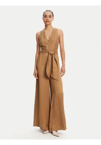 TwinSet - TWINSET Kombinezon 251TT2272 Beżowy Regular Fit. Kolor: beżowy. Materiał: wiskoza