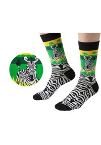 His Story - Skarpetki Bawełniane - Tematyczne - Zebra. Kolor: wielokolorowy. Materiał: elastan, bawełna, poliamid. Wzór: motyw zwierzęcy #2