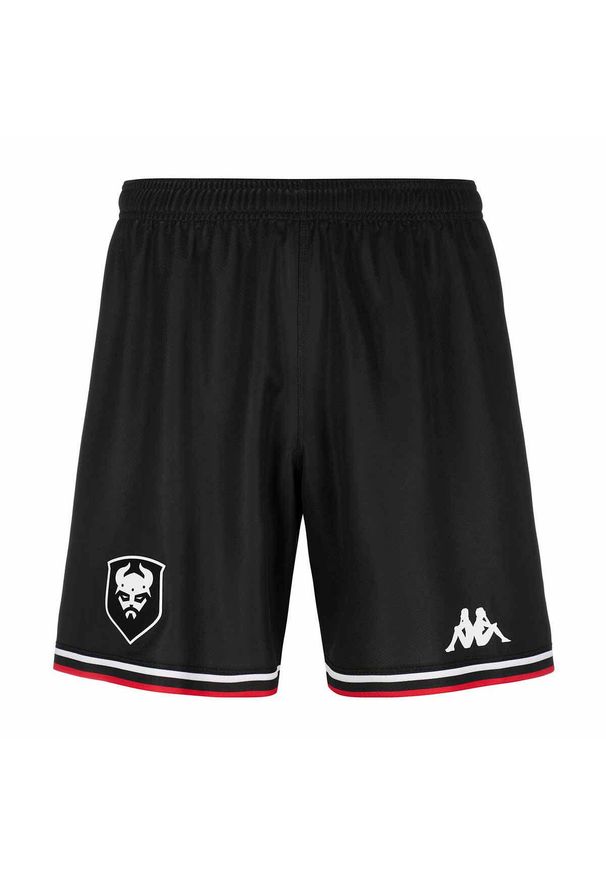 Kappa - Szorty dla dzieci SM Caen Kombat Ryder 2024/25. Kolor: czarny. Styl: sportowy