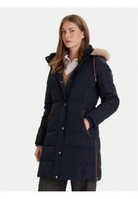 Lauren Ralph Lauren - LAUREN RALPH LAUREN Płaszcz zimowy 297957509008 Granatowy Regular Fit. Kolor: niebieski. Materiał: syntetyk. Sezon: zima