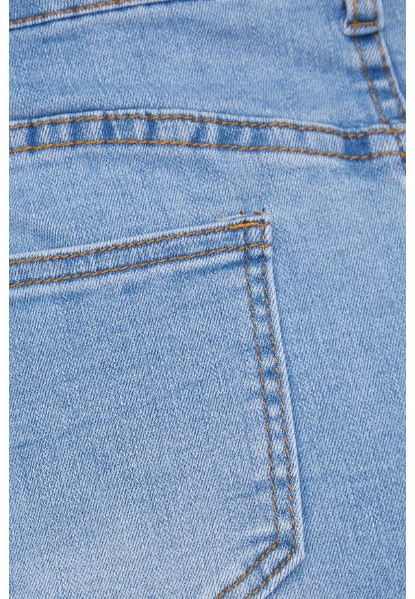Answear Lab spódnica jeansowa mini prosta. Okazja: na co dzień. Stan: podwyższony. Kolor: niebieski. Materiał: jeans. Styl: wakacyjny