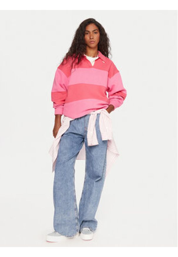 Roxy Bluza Cross Your Mind ERJFT05015 Różowy Boxy Fit. Kolor: różowy. Materiał: bawełna