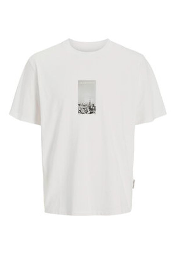 Jack & Jones T-Shirt Pacer Photo 12273775 Biały Relaxed Fit. Kolor: biały. Materiał: bawełna