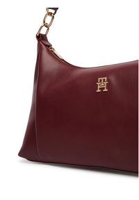 TOMMY HILFIGER - Tommy Hilfiger Torebka Th Essential Shoulder Bag AW0AW18374 Bordowy. Kolor: czerwony. Materiał: skórzane #4